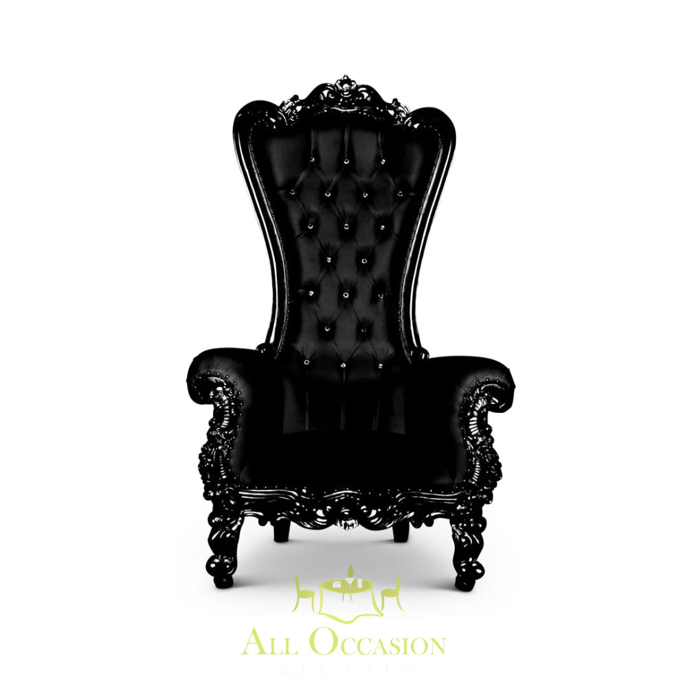 Throne Chair - Queen Chair Black/Black.