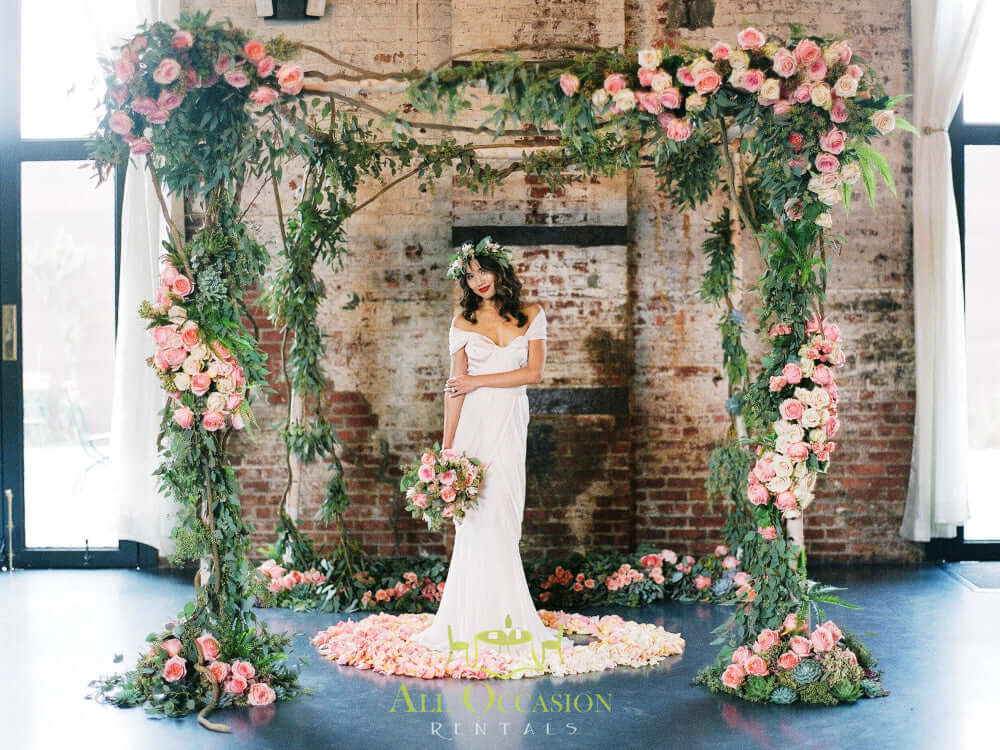 Birch wood wedding Chuppah.