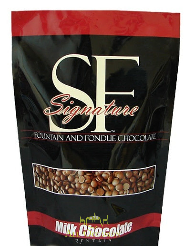 SF Signature Milk Chocolate fondue for event rentals in Corona, perfect for parties and celebrations.