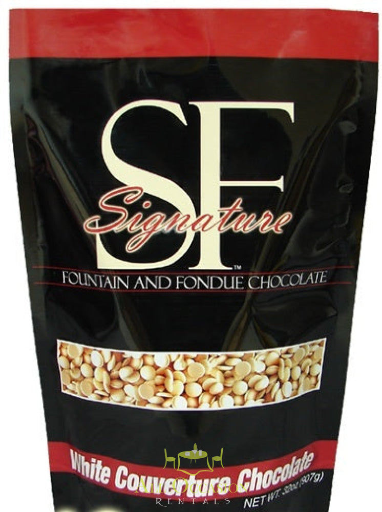 White Chocolate Fondue for event rentals, perfect for candy buffet and catering needs in Corona.