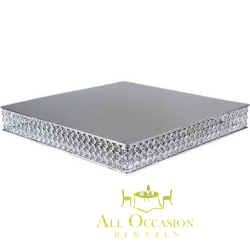 20" Square Crystal Cake Stand