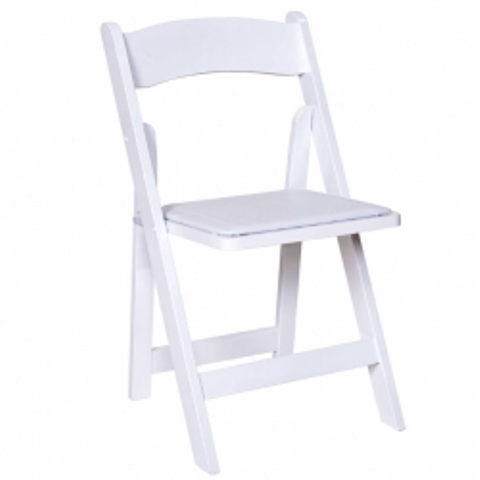 Wood Chairs on Wood White Folding Chair With Padded Seat