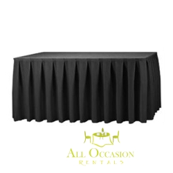 14ft Polyester Table Skirt Black