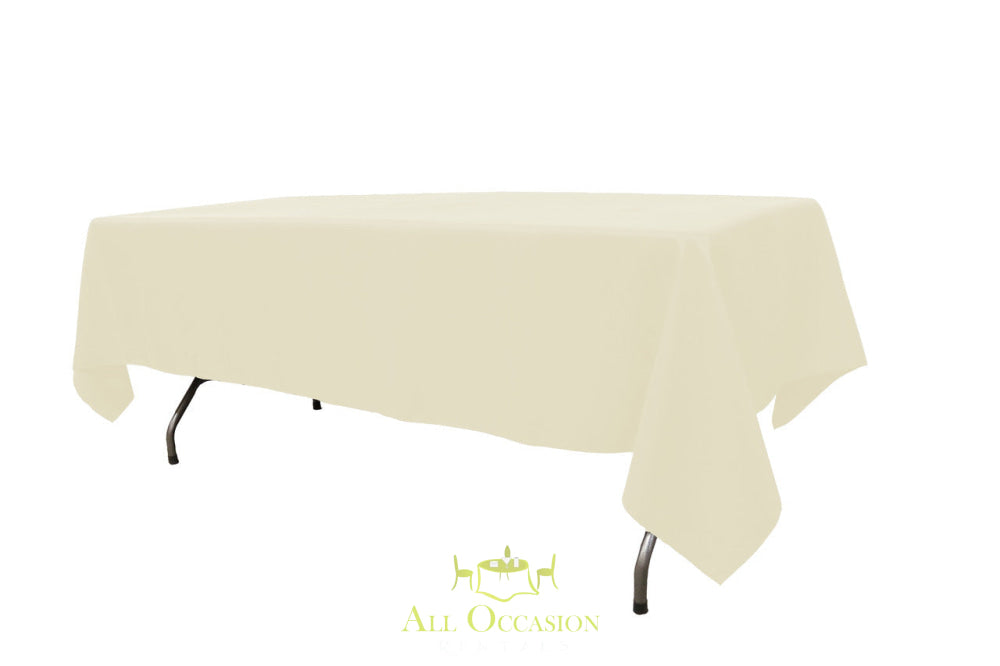 10 ft banquet table linen Ivery.