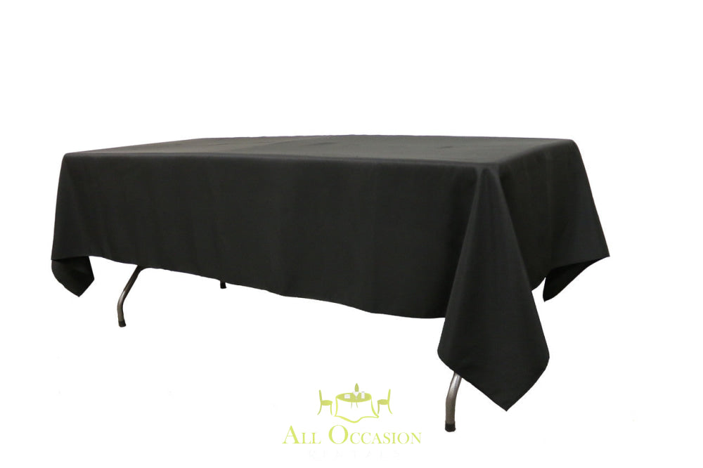 10 ft banquet table linen Black.