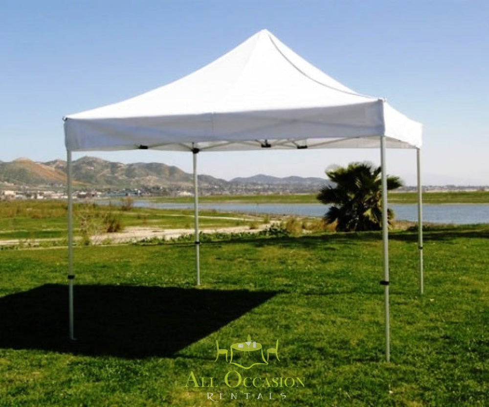 10x10 EZ UP canopy tent rental for outdoor events in Corona, perfect for parties and gatherings.
