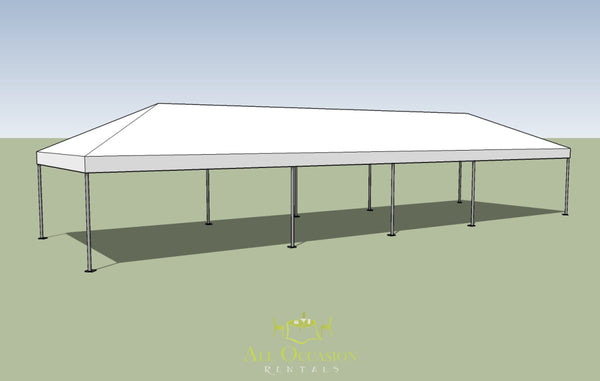 15' x 50' Frame Style Tent for events, providing ample space and no center poles for flexible setups.