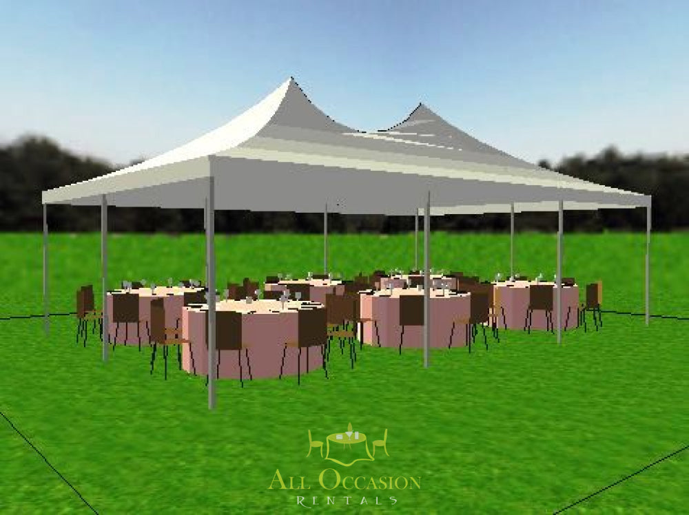 20' X 30' Quick Peak style frame tent.