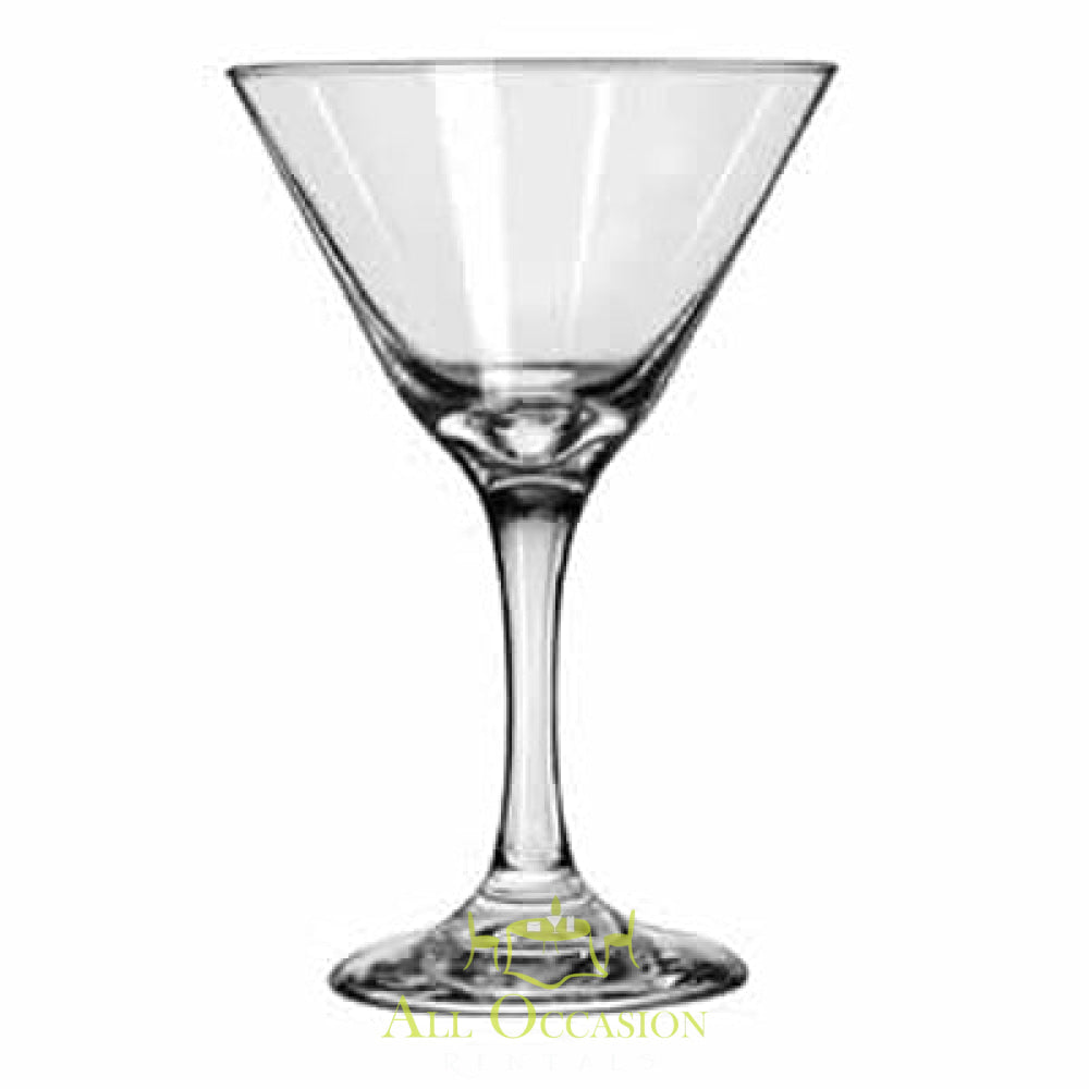 Elegant martini glass perfect for Corona event rentals and wedding accessories rental in Inland Empire.
