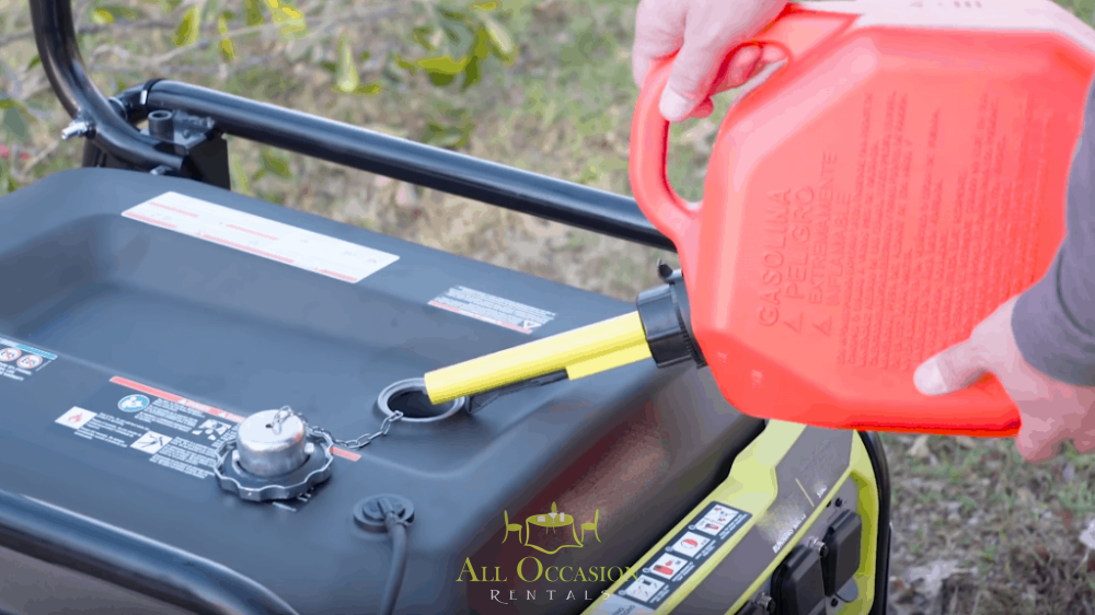 Generator 5 gallon gas tank.