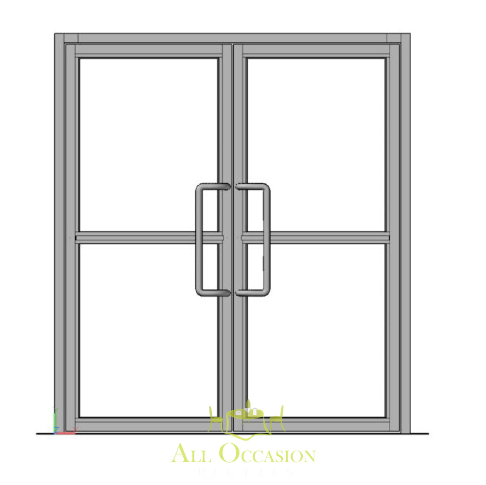 Double doors for tent rental, ideal for Corona event rentals and outdoor gatherings.
