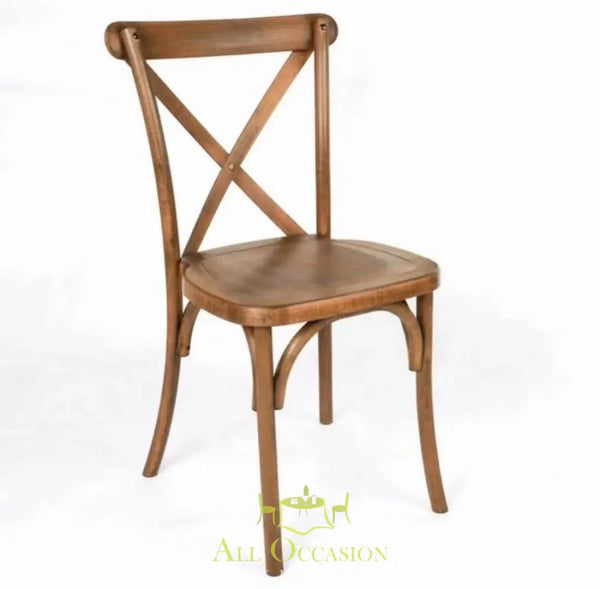 Crossback Vineyard Chairs – Rustic wood chair rental for weddings and upscale events.