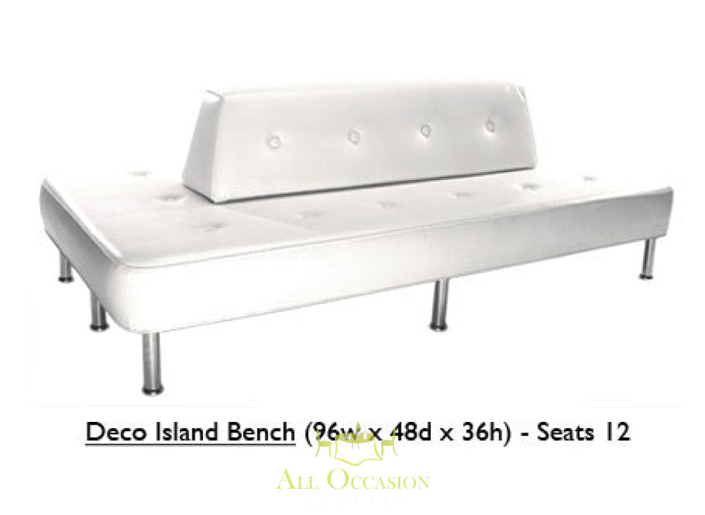 Deco Island Bench-White.