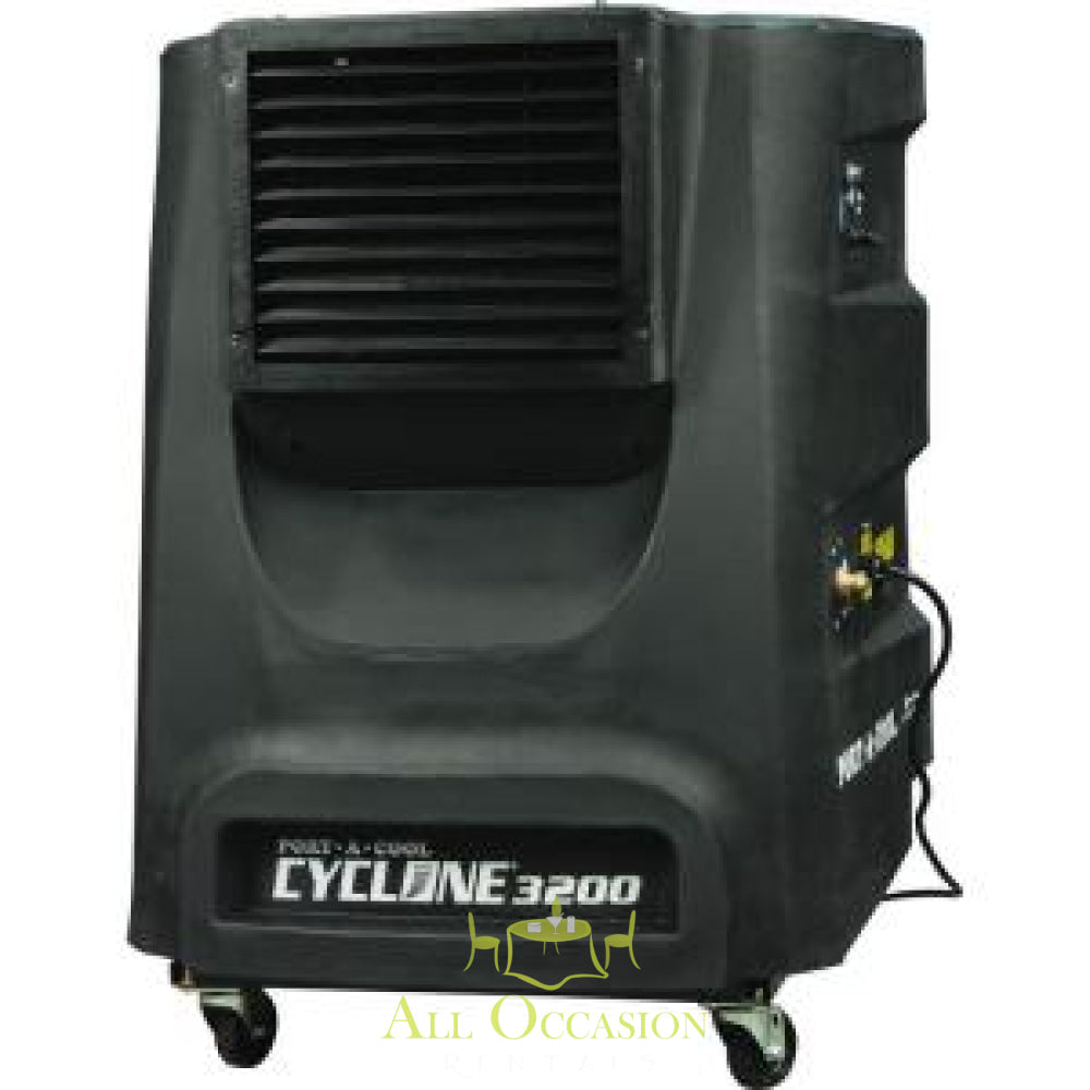 Portable Evaporative Cooler for outdoor events, cooling tents, and summer parties. Ideal for Corona event rentals.