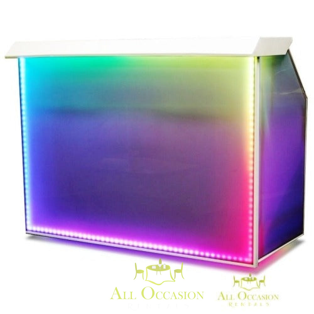 Professional portable glow bar for event rentals in Corona, ideal for parties and receptions.