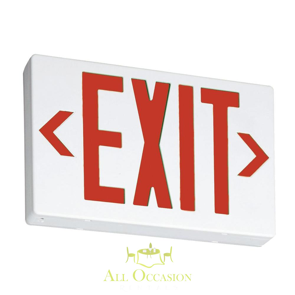 Lighted Exit Sign.