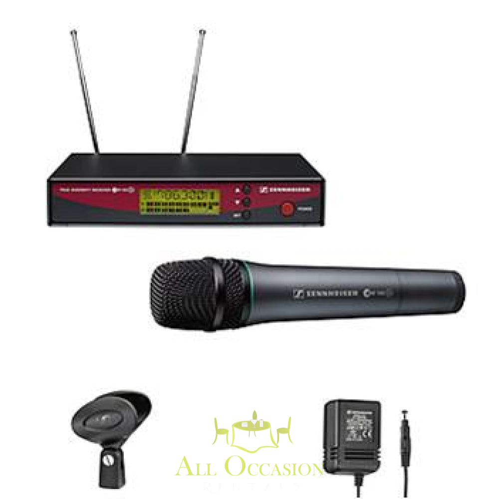 Sennheiser G2 wireless mic set for event rentals in Corona, perfect for weddings and parties.