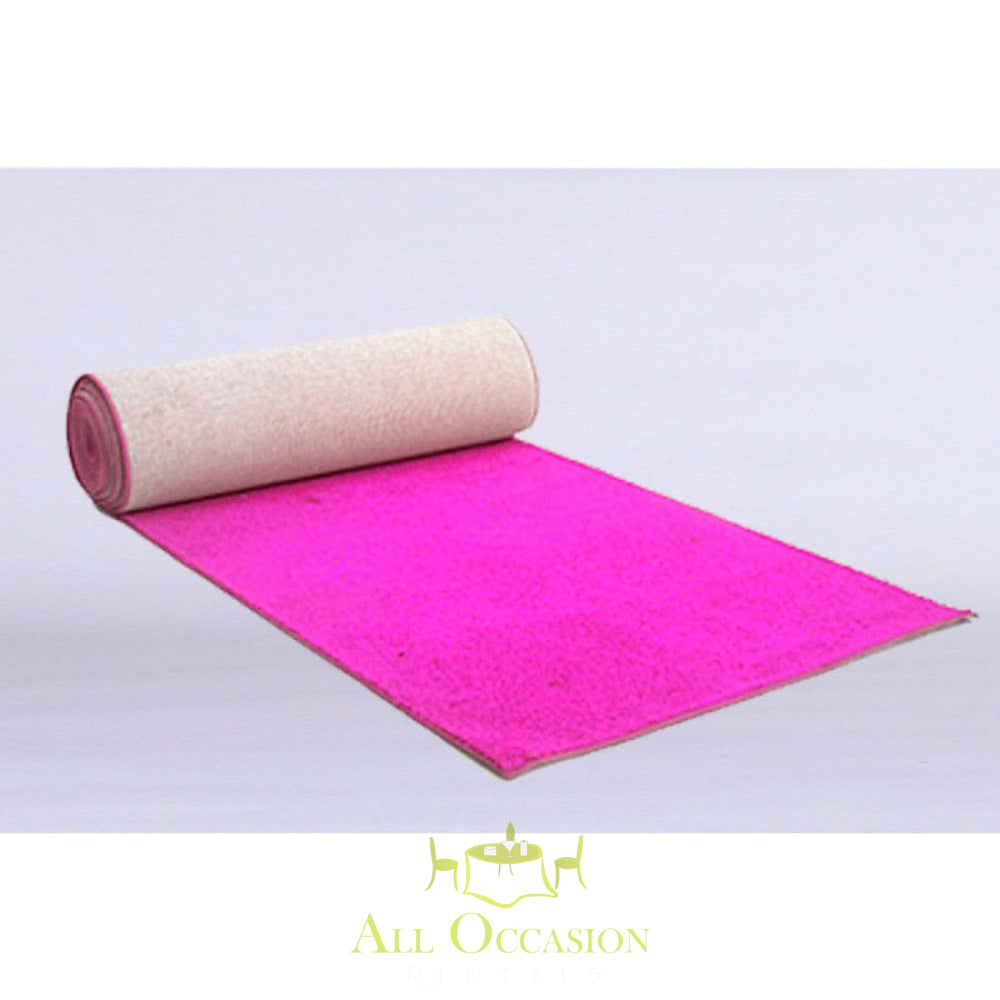 Pink carpet runner.