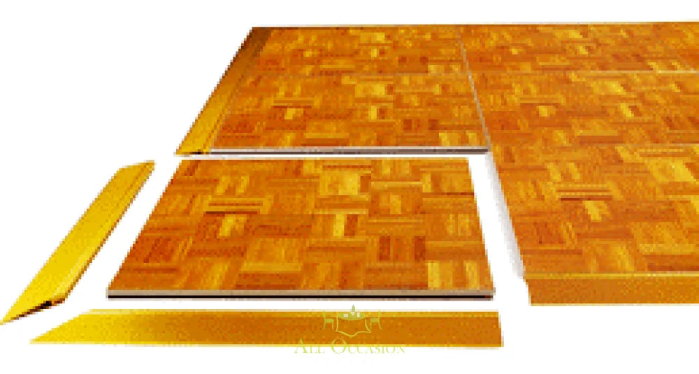 9x12 oak dance floor rental for events, ideal for Corona party rentals and wedding accessories rental Corona.