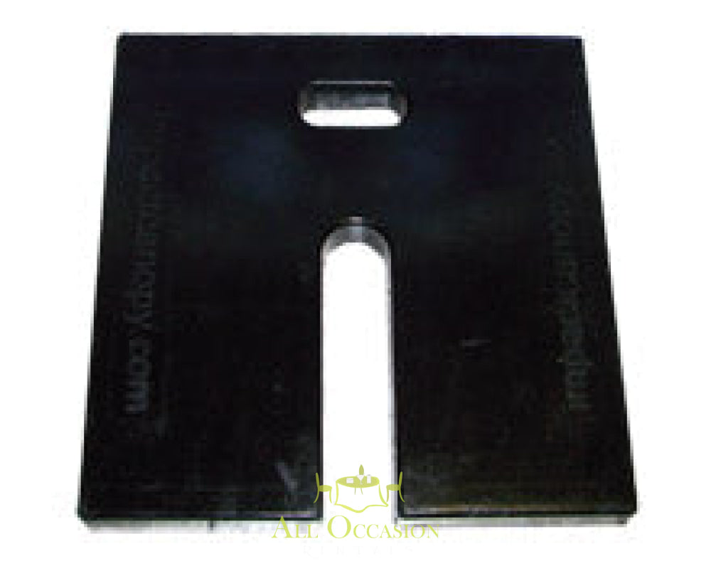Rubber weight for event rentals, ideal for tent and canopy stability, 22 pounds, perfect for Corona party rentals.