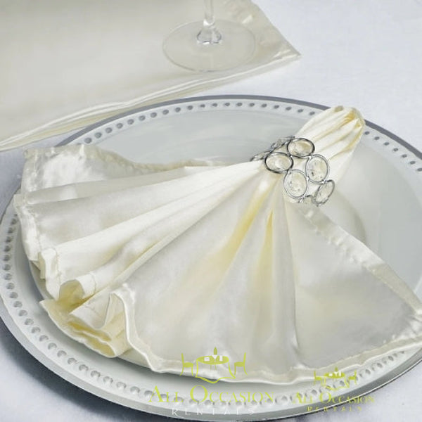 Satin Napkins Ivery.