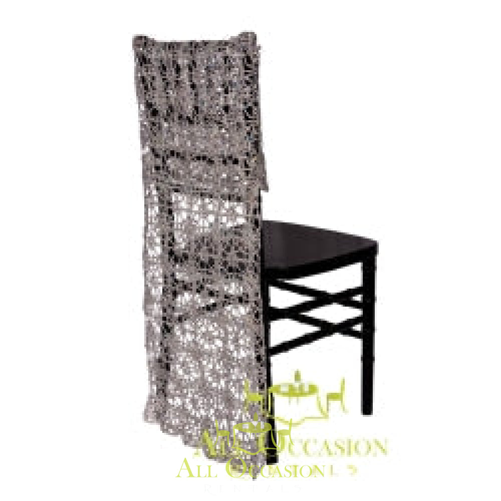 Elegant Chiavari chair cover available for chair rentals in Corona, enhancing event decor for weddings and parties.