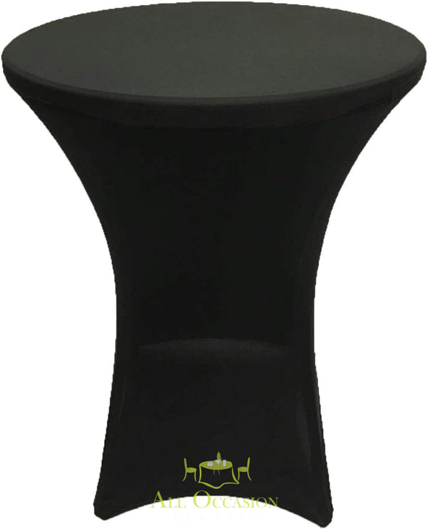Spandex Cocktail Table Cover Black.