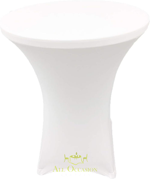 Spandex Cocktail Table Covers White.