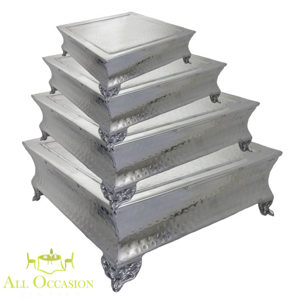 Square cake stand hammed 4 size