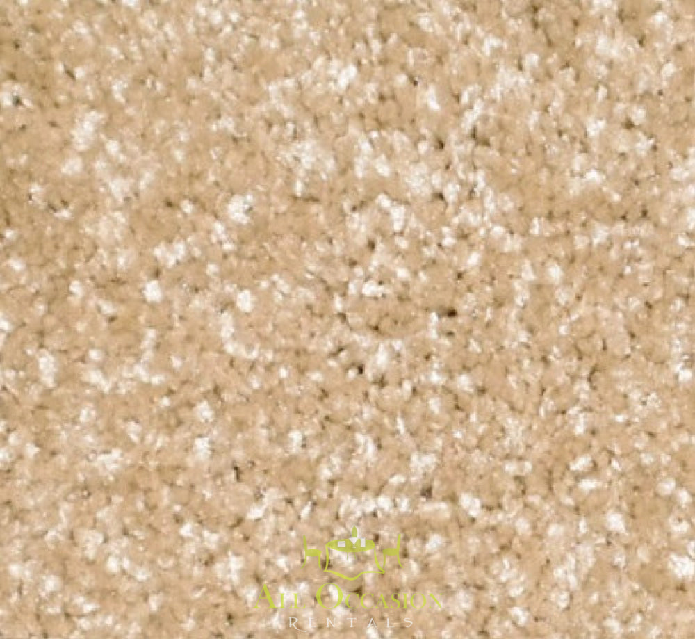 Beige carpet suitable for events, perfect for rentals in Corona for weddings and parties.