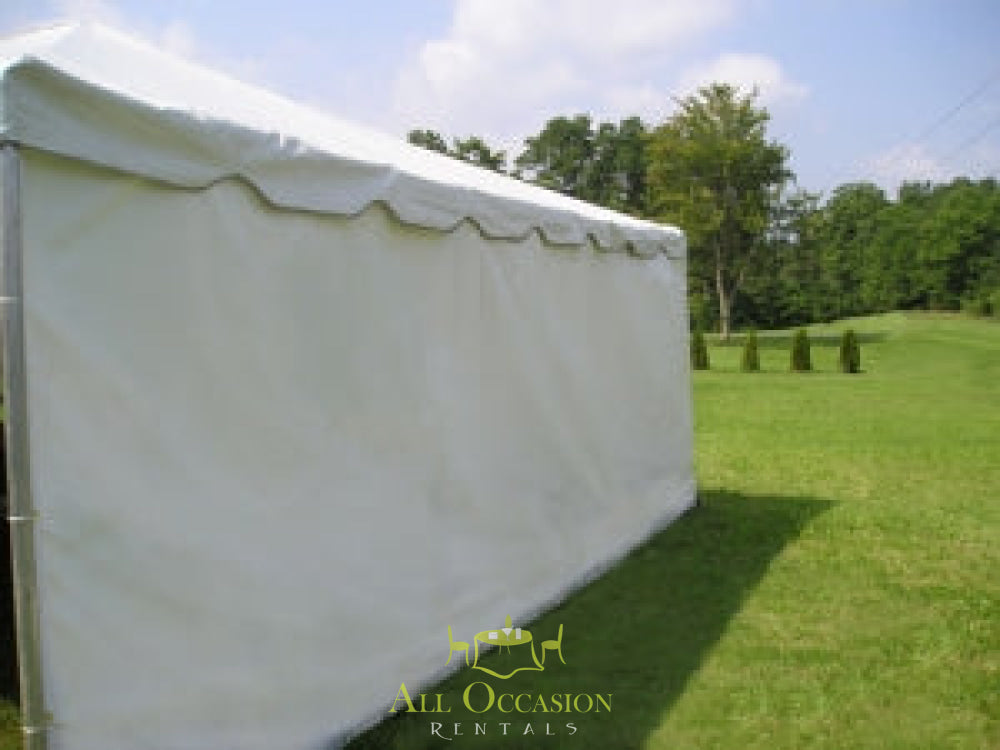 Tent white sidewall 10' for rent, ideal for Corona party rentals and outdoor events in Inland Empire.