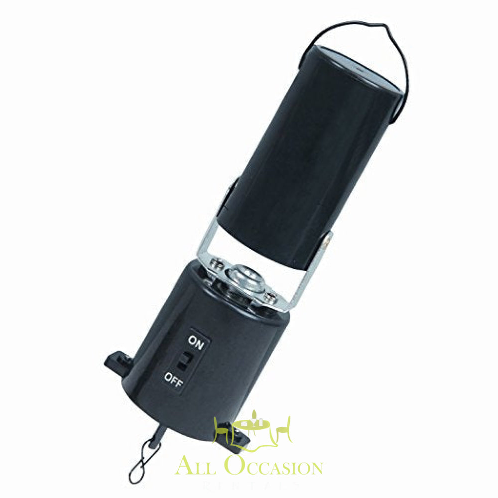 Battery motor for 16-inch disco ball, perfect for event rentals in Corona, including weddings and parties.