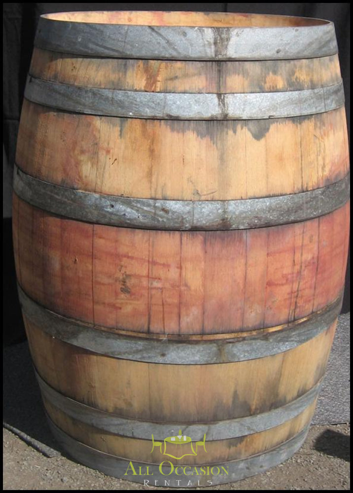 Vintage wine barrel rental for events, ideal for Corona party rentals and vintage event rentals in Corona.