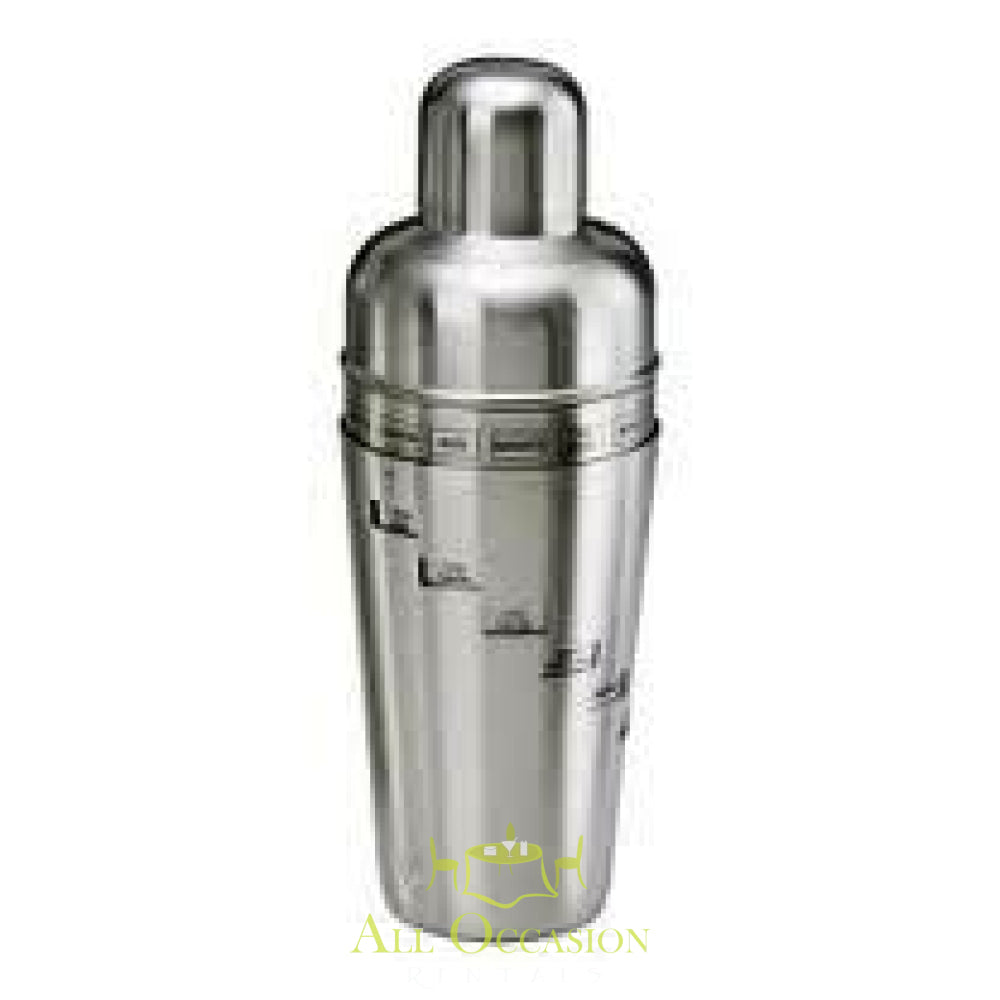 Stainless steel cocktail shaker for events and parties in Corona. Perfect for cocktail mixing for rentals.