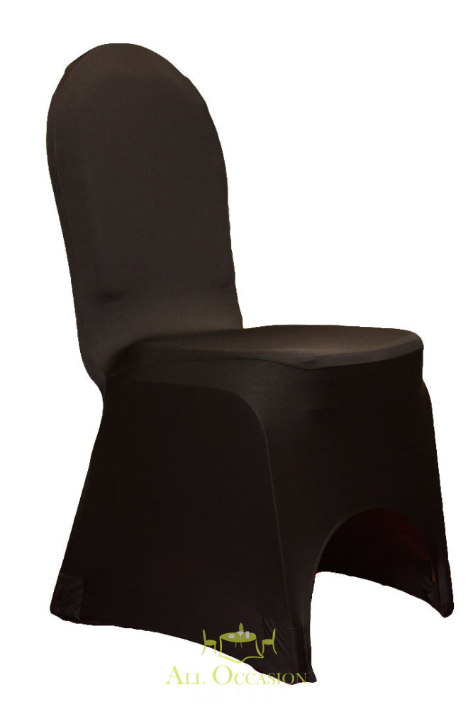 Black spandex chair cover perfect for events and rentals in Corona and the Inland Empire.