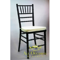 Chiavari Chair Black with White Cushion