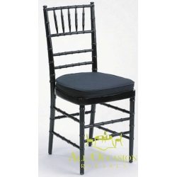 Chiavari Chair Black with Black Cushion