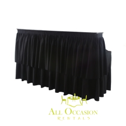 6' Bar with black draping