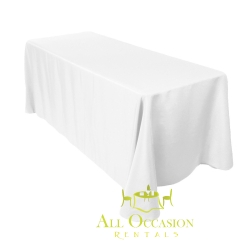6 ft Polyester White Table Drape