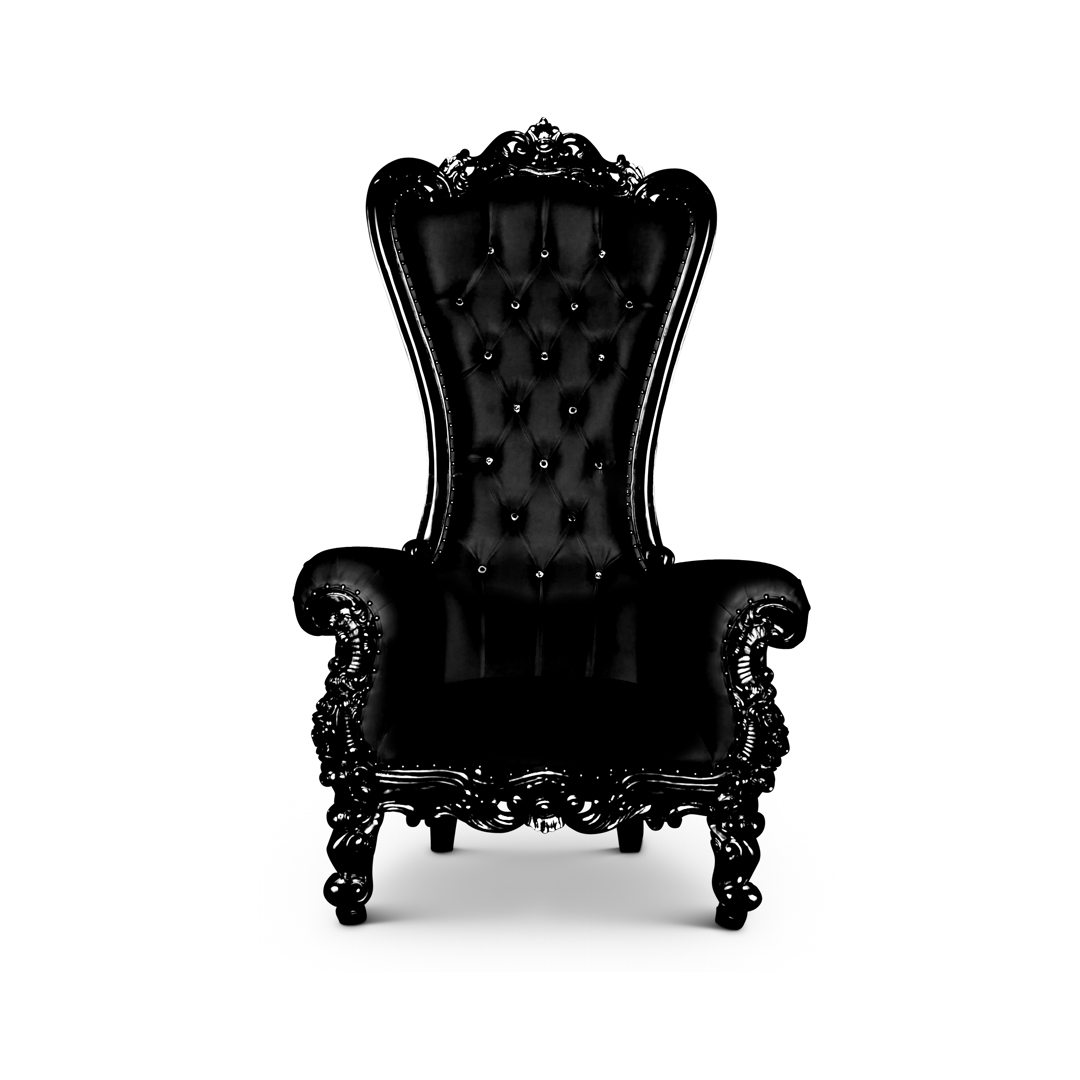 Throne Chair - Queen Chair Black/Black