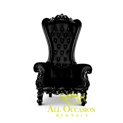 Throne Chair - Queen Chair Black/Black