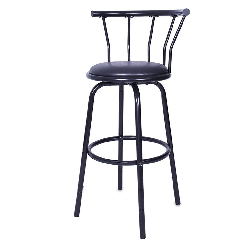 Bar Stool Swivel Black Metal