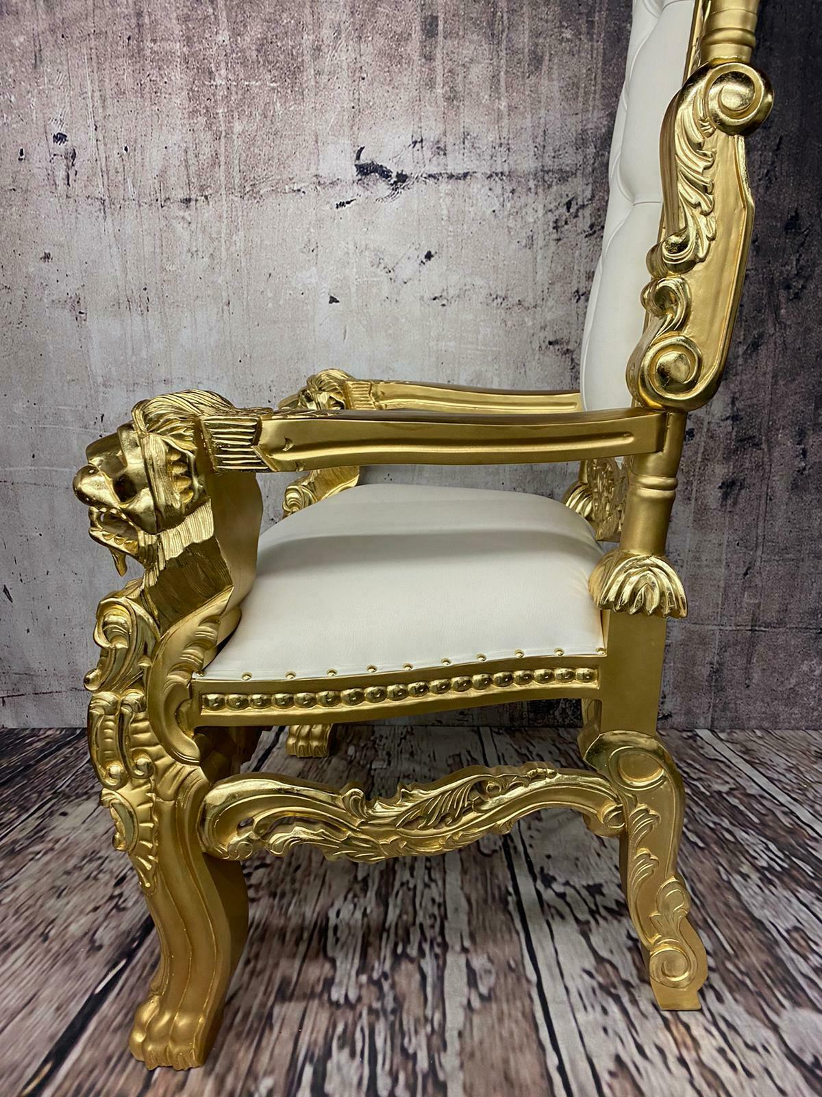 Gold Lion King and Queen Throne Chairs Princess Throne Wedding Chairs  Luxury Lion Throne Chair