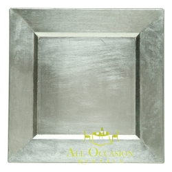 Square silver Charger Plate