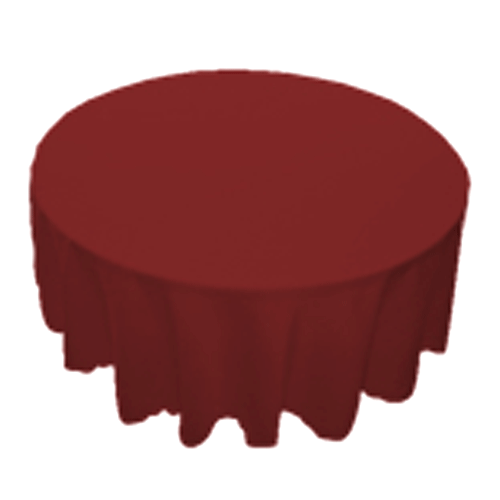 120 inch Round Polyester Tablecloth Burgundy