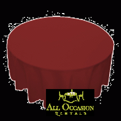 120 inch Round Polyester Tablecloth Burgundy