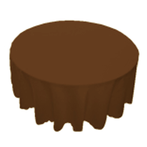 90 inch Round Polyester Tablecloth Chocolate