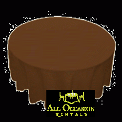 120 inch Round Polyester Tablecloth Chocolate