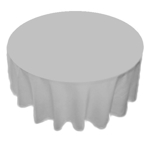 120 Inch Round Polyester Tablecloth Grey, 120 Inch Round Table Cloth