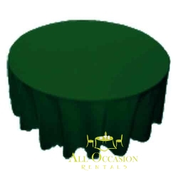 120 inch Round Polyester Tablecloth Hunter Green